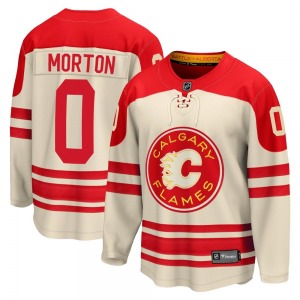Youth Sam Morton Calgary Flames Fanatics Branded Premier Cream Breakaway 2023 Heritage Classic Jersey