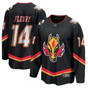 Theoren Fleury Calgary Flames Fanatics Branded Premier Black Breakaway 2022/23 Alternate Jersey