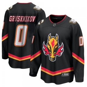 Artem Grushnikov Calgary Flames Fanatics Branded Premier Black Breakaway 2022/23 Alternate Jersey