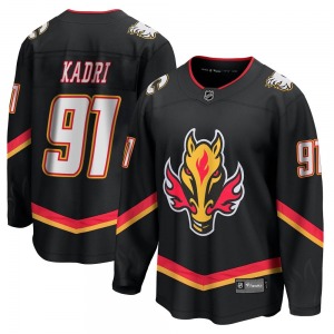 Nazem Kadri Calgary Flames Fanatics Branded Premier Black Breakaway 2022/23 Alternate Jersey