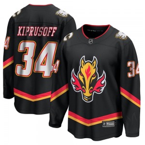 Miikka Kiprusoff Calgary Flames Fanatics Branded Premier Black Breakaway 2022/23 Alternate Jersey