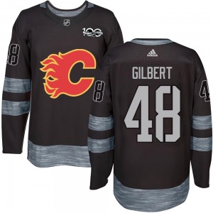 Youth Dennis Gilbert Calgary Flames Authentic Black 1917-2017 100th Anniversary Jersey