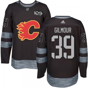Youth Doug Gilmour Calgary Flames Authentic Black 1917-2017 100th Anniversary Jersey