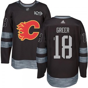 Youth A.J. Greer Calgary Flames Authentic Black 1917-2017 100th Anniversary Jersey