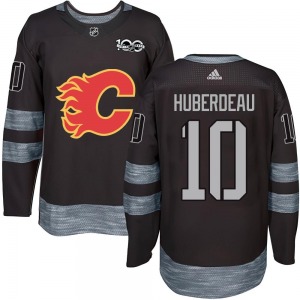 Youth Jonathan Huberdeau Calgary Flames Authentic Black 1917-2017 100th Anniversary Jersey