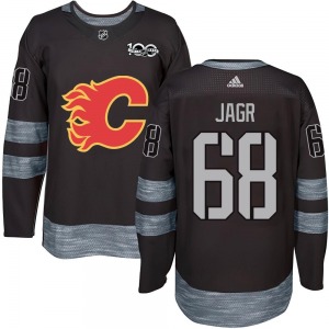 Youth Jaromir Jagr Calgary Flames Authentic Black 1917-2017 100th Anniversary Jersey