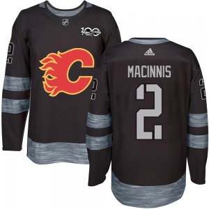 Youth Al MacInnis Calgary Flames Authentic Black 1917-2017 100th Anniversary Jersey