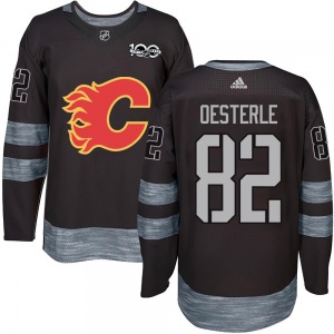 Youth Jordan Oesterle Calgary Flames Authentic Black 1917-2017 100th Anniversary Jersey