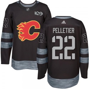 Youth Jakob Pelletier Calgary Flames Authentic Black 1917-2017 100th Anniversary Jersey