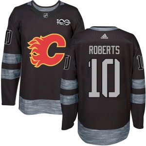 Youth Gary Roberts Calgary Flames Authentic Black 1917-2017 100th Anniversary Jersey