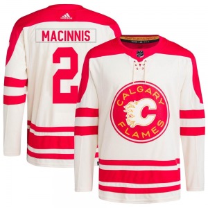 Youth Al MacInnis Calgary Flames Adidas Authentic Cream 2023 Heritage Classic Primegreen Jersey