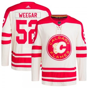 Youth MacKenzie Weegar Calgary Flames Adidas Authentic Cream 2023 Heritage Classic Primegreen Jersey