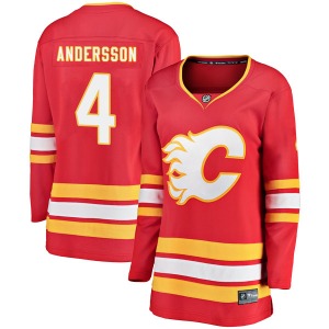 Women's Rasmus Andersson Calgary Flames Fanatics Branded Breakaway Red Alternate Jersey