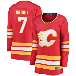 Women's T.J. Brodie Calgary Flames Fanatics Branded Breakaway Red Alternate Jersey