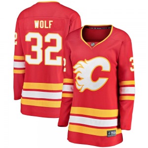 Women's Dustin Wolf Calgary Flames Fanatics Branded Breakaway Red Alternate Jersey