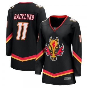 Women's Mikael Backlund Calgary Flames Fanatics Branded Premier Black Breakaway 2022/23 Alternate Jersey
