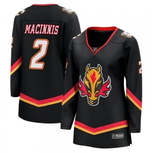Women's Al MacInnis Calgary Flames Fanatics Branded Premier Black Breakaway 2022/23 Alternate Jersey