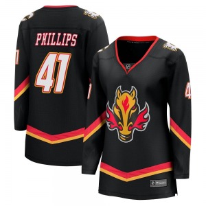 Women's Matthew Phillips Calgary Flames Fanatics Branded Premier Black Breakaway 2022/23 Alternate Jersey