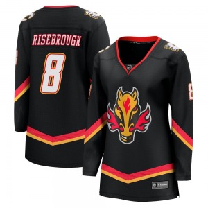 Women's Doug Risebrough Calgary Flames Fanatics Branded Premier Black Breakaway 2022/23 Alternate Jersey