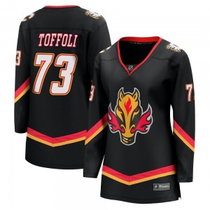 Women's Tyler Toffoli Calgary Flames Fanatics Branded Premier Black Breakaway 2022/23 Alternate Jersey