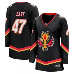 Women's Connor Zary Calgary Flames Fanatics Branded Premier Black Breakaway 2022/23 Alternate Jersey