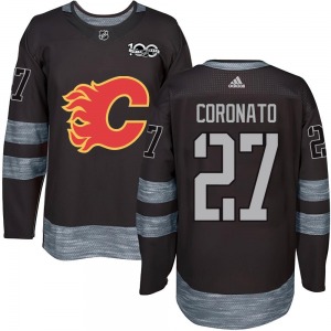Matt Coronato Calgary Flames Authentic Black 1917-2017 100th Anniversary Jersey