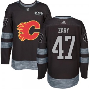 Connor Zary Calgary Flames Authentic Black 1917-2017 100th Anniversary Jersey