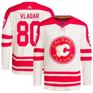 Dan Vladar Calgary Flames Adidas Authentic Cream 2023 Heritage Classic Primegreen Jersey