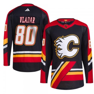 Youth Dan Vladar Calgary Flames Adidas Authentic Black Reverse Retro 2.0 Jersey