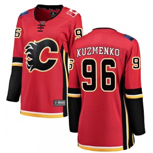 Women's Andrei Kuzmenko Calgary Flames Fanatics Branded Breakaway Red Home Jersey
