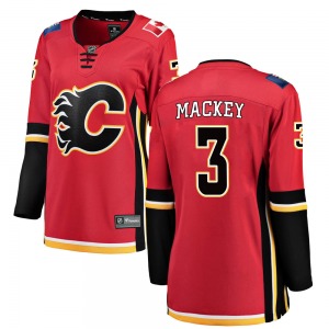 Women's Connor Mackey Calgary Flames Fanatics Branded Breakaway Red Home Jersey
