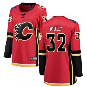 Women's Dustin Wolf Calgary Flames Fanatics Branded Breakaway Red Home Jersey