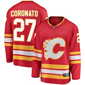 Youth Matt Coronato Calgary Flames Fanatics Branded Breakaway Red Alternate Jersey