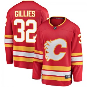 Youth Jon Gillies Calgary Flames Fanatics Branded Breakaway Red Alternate Jersey
