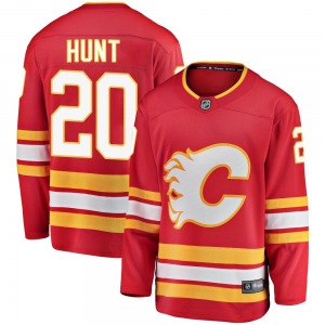 Youth Dryden Hunt Calgary Flames Fanatics Branded Breakaway Red Alternate Jersey