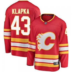 Youth Adam Klapka Calgary Flames Fanatics Branded Breakaway Red Alternate Jersey