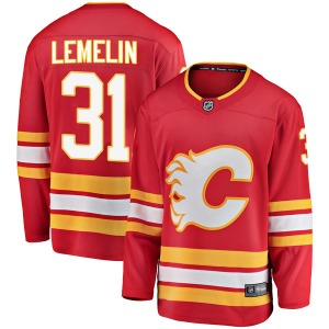 Youth Rejean Lemelin Calgary Flames Fanatics Branded Breakaway Red Alternate Jersey