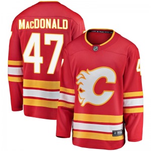 Youth Andrew MacDonald Calgary Flames Fanatics Branded Breakaway Red Alternate Jersey