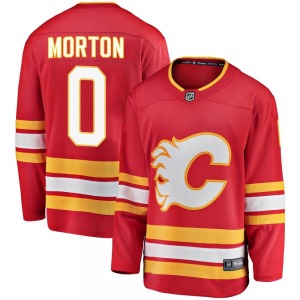 Youth Sam Morton Calgary Flames Fanatics Branded Breakaway Red Alternate Jersey