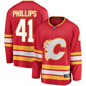 Youth Matthew Phillips Calgary Flames Fanatics Branded Breakaway Red Alternate Jersey