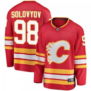 Youth Ilya Solovyov Calgary Flames Fanatics Branded Breakaway Red Alternate Jersey