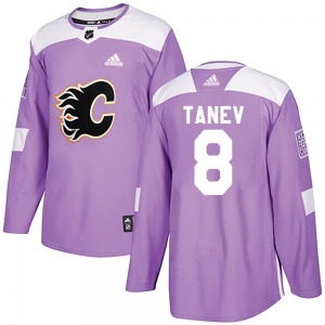 Youth Chris Tanev Calgary Flames Adidas Authentic Purple Fights Cancer Practice Jersey