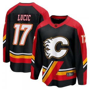 Youth Milan Lucic Calgary Flames Fanatics Branded Breakaway Black Special Edition 2.0 Jersey