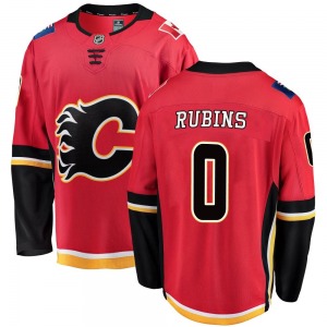 Kristians Rubins Calgary Flames Fanatics Branded Breakaway Red Home Jersey