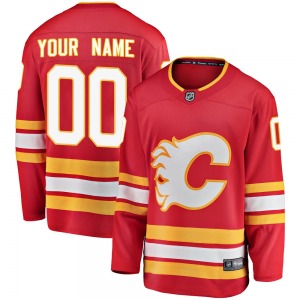 Custom Calgary Flames Fanatics Branded Breakaway Red Custom Alternate Jersey
