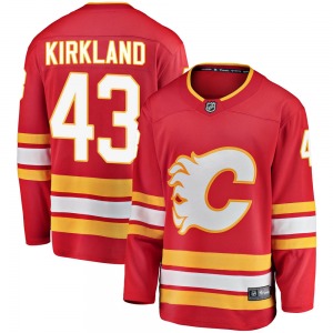 Justin Kirkland Calgary Flames Fanatics Branded Breakaway Red Alternate Jersey