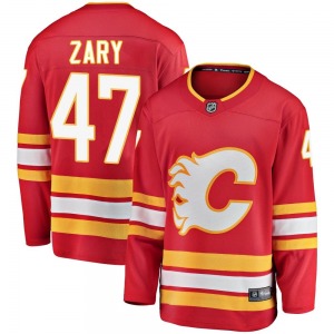 Connor Zary Calgary Flames Fanatics Branded Breakaway Red Alternate Jersey