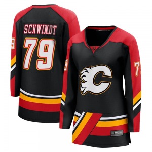 Women's Cole Schwindt Calgary Flames Fanatics Branded Breakaway Black Special Edition 2.0 Jersey