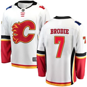 T.J. Brodie Calgary Flames Fanatics Branded Breakaway White Away Jersey