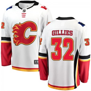 Jon Gillies Calgary Flames Fanatics Branded Breakaway White Away Jersey